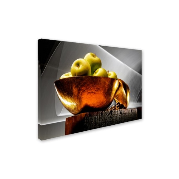 Joe Felzman Photography 'Apple In A Gold Bowl' Canvas Art,35x47